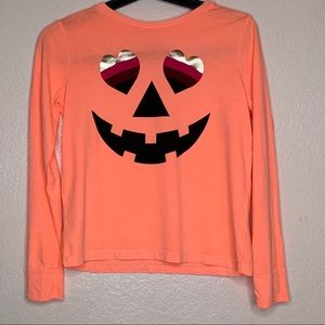 Heart Jack-o-Latern Girls Shirt